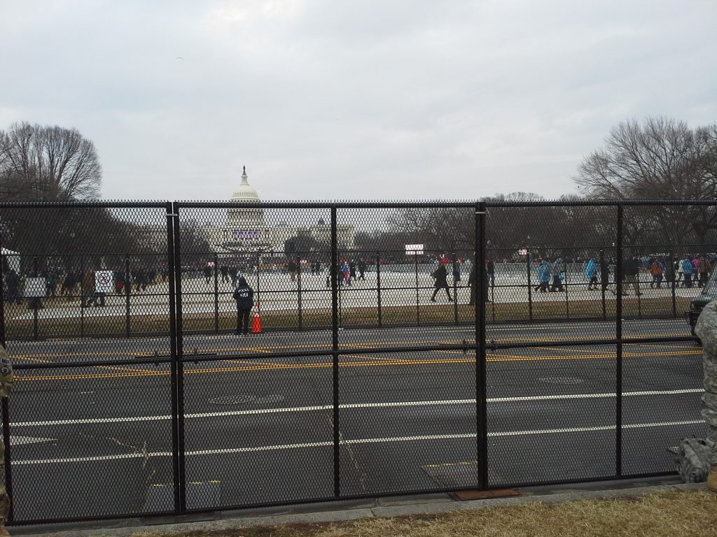 Spectators exiting the National Mall.